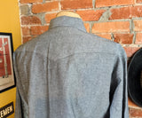 2000s Vintage Heather Gray Wrangler Western Shirt Men's Cowboy Style Long Sleeve Pearl Snap Shirt - Size XL