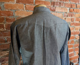 2000s Vintage Heather Gray Wrangler Western Shirt Men's Cowboy Style Long Sleeve Pearl Snap Shirt - Size XL