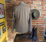 1970s Vintage Western Pearl Snap Leisure Suit Jacket. Light Brown Polyester Disco Era Cowboy Jacket Retro 70s Western Blazer - Size 42 LARGE