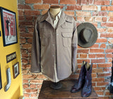 1970s Vintage Western Pearl Snap Leisure Suit Jacket. Light Brown Polyester Disco Era Cowboy Jacket Retro 70s Western Blazer - Size 42 LARGE