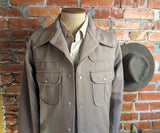 1970s Vintage Western Pearl Snap Leisure Suit Jacket. Light Brown Polyester Disco Era Cowboy Jacket Retro 70s Western Blazer - Size 42 LARGE