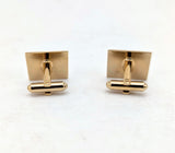 1960s "B" Monogram Cufflinks Mad Men Era Men's Vintage Gold & Silver Tone Cuff Links Set with Initial Letter B by HICKOK