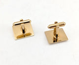 1960s "B" Monogram Cufflinks Mad Men Era Men's Vintage Gold & Silver Tone Cuff Links Set with Initial Letter B by HICKOK