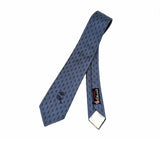 1960s COUNTESS MARA Tie Men's Vintage Skinny Narrow Blue Necktie with Black Roses "Ritratti" by Countess Mara from Rothschild's