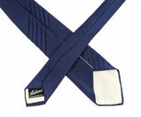 1940s Vintage Royal Blue Pleated Necktie with Lion & Crest Design Rayon Crepe Tie Retro Menswear by Haband of Paterson New Jersey
