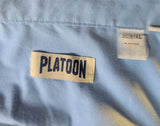 1990s Vintage Men's Light Blue Guayabera Mexican Beach Wedding Shirt – Size XL