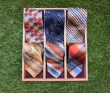Lot of 6 Vintage VAN HEUSEN Neckties circa 1998-2006 Silk & Polyester Wide Y2K Men's Tie Collection Plaid Paisley Stripe and Geometric Ties