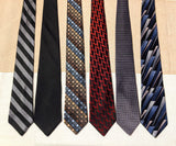 Lot of 6 Vintage ARROW Silk Neckties circa 1995-2003 Wide Y2K Men's Business Tie Collection Abstract, Striped & Geometric 100% Silk Ties