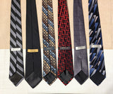 Lot of 6 Vintage ARROW Silk Neckties circa 1995-2003 Wide Y2K Men's Business Tie Collection Abstract, Striped & Geometric 100% Silk Ties