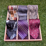 Lot of 6 Vintage ARROW Silk Neckties circa 1996-2002 Wide Y2K Men's Business Tie Collection Abstract, Striped & Geometric 100% Silk Ties