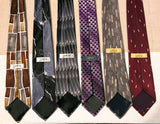 Lot of 6 Vintage ARROW Silk Neckties circa 1996-2002 Wide Y2K Men's Business Tie Collection Abstract, Striped & Geometric 100% Silk Ties