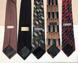 Lot of 5 Vintage CROFT & BARROW Silk Neckties circa 1999-2004 Wide Y2K Men's Business Tie Collection Geometric, Abstract 100% Silk Ties