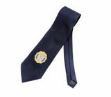 1980s Vintage American Legion Necktie Navy Blue Patriotic Fraternal Tie Wolfmark Neckwear USA Veteran Organization Men's Accessory