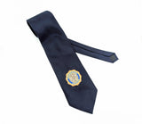 1980s Vintage American Legion Necktie Navy Blue Patriotic Fraternal Tie Wolfmark Neckwear USA Veteran Organization Men's Accessory