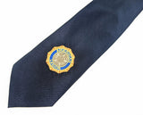 1980s Vintage American Legion Necktie Navy Blue Patriotic Fraternal Tie Wolfmark Neckwear USA Veteran Organization Men's Accessory