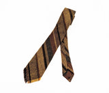 1950s Vintage Wool Tie by Denis Benbow of Lavenham, Suffolk, England Fringed Narrow Stripe Woven British Pure Wool Necktie