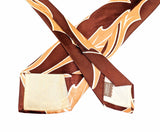 1940s Copper Swing Era Tie Men's Vintage Wide 40s Art Deco Necktie w/ Printed Oak Leaf Designs Made in U.S.A. by ARROW