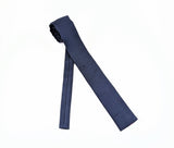 1960s Vintage ROOSTER Silk'n Twill Blue Silk Square-End Necktie | Mod Ivy League Skinny Tie | Mad Men Era Menswear