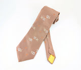1970s Vintage Sears Wide Necktie Brown Taupe Abstract Floral Nylon Disco Era Tie 4.25 Inch Wide