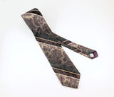1970s Vintage DAMON Paisley Necktie Wide Disco Era Tie Shellaby’s Brown Green Burgundy