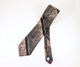 1970s Vintage DAMON Paisley Necktie Wide Disco Era Tie Shellaby’s Brown Green Burgundy