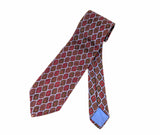 1970s Vintage MR. GUY Wide Necktie Geometric Mod Tie Burgundy Blue Olive Brown Retro Disco Men's Neck Tie