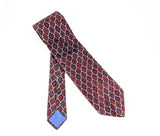 1970s Vintage MR. GUY Wide Necktie Geometric Mod Tie Burgundy Blue Olive Brown Retro Disco Men's Neck Tie