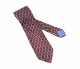 1970s Vintage MR. GUY Wide Necktie Geometric Mod Tie Burgundy Blue Olive Brown Retro Disco Men's Neck Tie