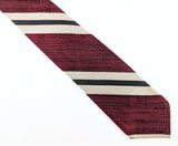 1960s Vintage Damon Skinny Silk Necktie, Woody's Men's Shop Manhattan by Damon, Red Striped Tie, Mod Continental Neck Tie, All Silk