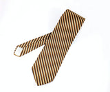 1970s Orsini of Florence Super Wide Disco Era Striped Necktie | Vintage Italian Men's Tie | 4 Inch Wide Retro Polyester Tie