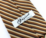 1970s Orsini of Florence Super Wide Disco Era Striped Necktie | Vintage Italian Men's Tie | 4 Inch Wide Retro Polyester Tie