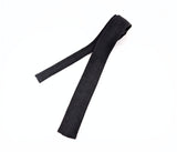 1960s Vintage Rooster Black Wool Necktie, Skinny Square End Tie, Solid Black Mod Tie, Men's All Wool Vintage Tie, Mid Century
