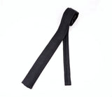 1960s Vintage Rooster Black Wool Necktie, Skinny Square End Tie, Solid Black Mod Tie, Men's All Wool Vintage Tie, Mid Century