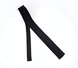 1960s Vintage Rooster Black Wool Necktie, Skinny Square End Tie, Solid Black Mod Tie, Men's All Wool Vintage Tie, Mid Century