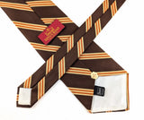1970s Vintage King's Road Collection Sears Brown Striped Disco Necktie | 100% Polyester
