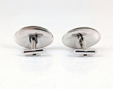 1950s-60s Mid-Century Modernist Marked JML Sterling & Pearl Cufflinks