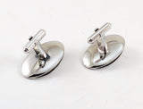 1950s-60s Mid-Century Modernist Marked JML Sterling & Pearl Cufflinks