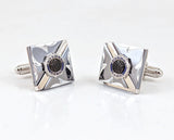 1960s Vintage American Legion Cufflinks, Silver with Blue Enamel Patriotic Cuff Links, Mid Century Men’s Jewelry, Veteran Gift by Anson