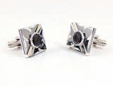 1960s Vintage American Legion Cufflinks, Silver with Blue Enamel Patriotic Cuff Links, Mid Century Men’s Jewelry, Veteran Gift by Anson