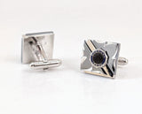 1960s Vintage American Legion Cufflinks, Silver with Blue Enamel Patriotic Cuff Links, Mid Century Men’s Jewelry, Veteran Gift by Anson