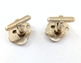 1950s Largemouth Bass Cufflinks Mad Men Era Men's Vintage Gold Tone Metal Cuff Links Set with leaping fish by HICKOK