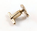 1950s Largemouth Bass Cufflinks Mad Men Era Men's Vintage Gold Tone Metal Cuff Links Set with leaping fish by HICKOK