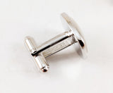 Vintage 1950s Shields Fifth Avenue Cufflinks Mother of Pearl Mid Century Men's Jewelry MOP Silver Tone
