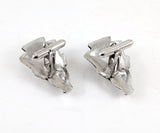 1960s Egyptian Pharaoh Cufflinks Large Sculptural Silver Tone Vintage Men's Egyptian Revival Statement Jewelry