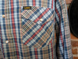 1970s Vintage LEE Western Shirt Men's Cowboy Style Long Sleeve Plaid Pearl Snap Western Wear Shirt by Lee - Size XL