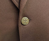 1970s Vintage Brown Knit Polyester Suit Jacket, Wide Lapels, Paisley Lining, Union Made Blazer by MERIT - Size 40 Long (MEDIUM)