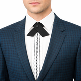1 Vintage Men's Satin Continental Tie Black Crossover Rockabilly Snap Bowtie