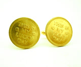 1 Pair My Lucky Day Cufflinks Made with 1970s Vintage Gold Tone Metal Las Vegas Casino Slot Machine Tokens