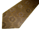 1970s Brown Textured Polyester Tie Mens Vintage Disco Era Necktie