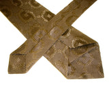1970s Brown Textured Polyester Tie Mens Vintage Disco Era Necktie